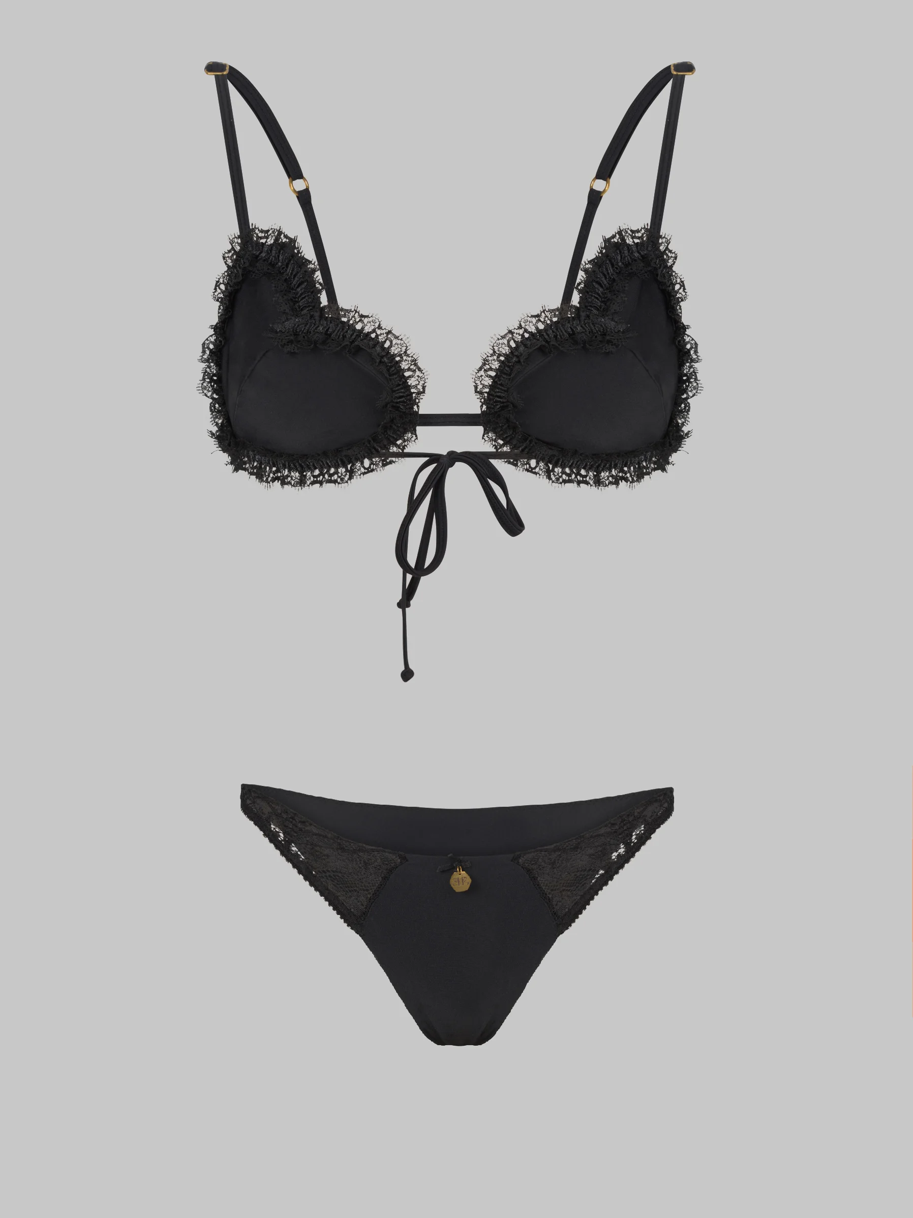 STYLE “BACHELORETTE” HEART BIKINI TOP BLACK 3