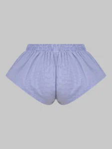 STYLE PEEK A BOO CHEEKY SHORTS BLUE