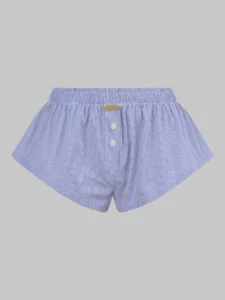 STYLE PEEK A BOO CHEEKY SHORTS BLUE