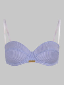 STYLE PEEK A BOO UNDERWIRED BRA TOP BLUE STRIPE 2