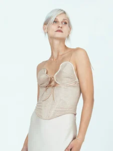 HEARTLESS CORSET SPARKLY SAND